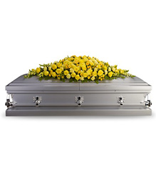 Golden Garden Casket Spray from Clermont Florist & Wine Shop, flower shop in Clermont